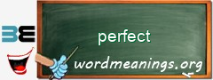 WordMeaning blackboard for perfect